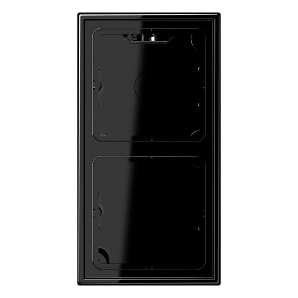 Aufputz-Kappe 2fach, Serie LS, schwarz – LS582ASW