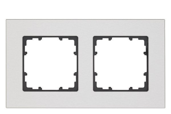 DELTA miro Aluminium natur Rahmen 2-fach – 5TG11220