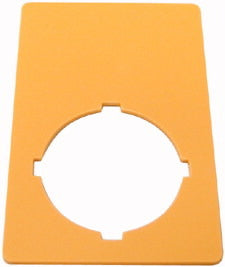 Schild, NOT-AUS, gelb, H x B = 50 x 33 mm, blanko – 216470