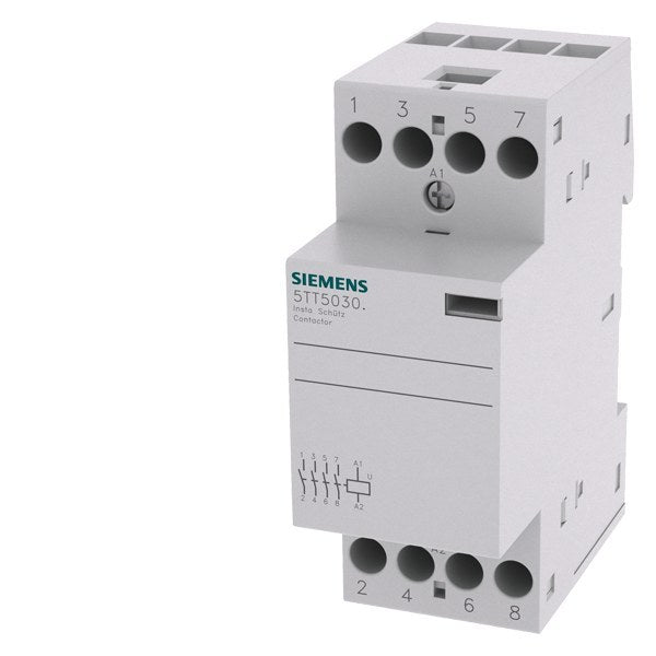 INSTA-Schütz mit 4 Schließern Kontakt für AC 230V, 400V 25A Ansteuerung AC/DC 24V – 5TT50302