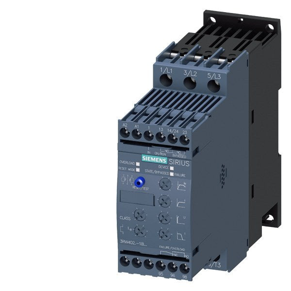 Sanftstarter S0, 12,5A, 5,5kW/400V, 40 Grad, AC200-480V, AC/DC110-230V – 3RW40241BB14