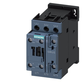 SIEMENS Schütz, AC-3e, 17 A/7,5 kW/400V, 3-polig , AC 230V/50Hz, 1S+1Ö, Schraubanschluss  – 3RT20251AP00
