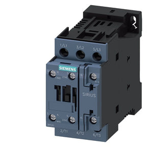 SIEMENS Schütz, AC-3e, 25 A/11 kW/400V, 3-polig, DC 24V, 1S+1Ö, Schraubanschluss  – 3RT20261BB40