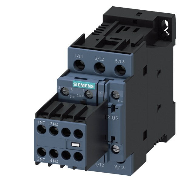 Schütz, AC-3e, 17 A/7,5 kW/400V, 3-polig, DC 24V, 2S+2Ö, Schraubanschluss – 3RT20251BB44