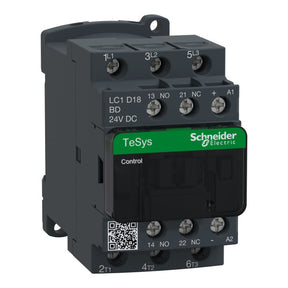 SCHNEIDER ELECTRIC Leistungsschütz, 3p+1S+1Ö, 7,5kW/400V/AC 3, 18A, Spule 24V DC  – LC1D18BD