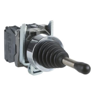 Joystick, XB4, Metall, 22mm, sw, Richtungen+S, 1-stufig, tastend, m. Rückz. – XD4PA22