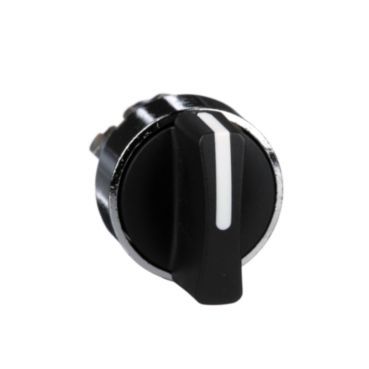 Wahlschalter Frontelement XB4, Metall, 22mm, schwarz, 2 Stell., rastend – ZB4BD2