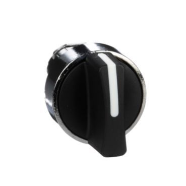 Wahlschalter Frontelement XB4, Metall, 22mm, schwarz, 3 Stell., Mi rastend – ZB4BD5