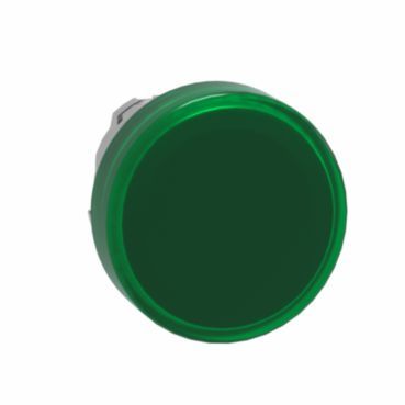 Leuchtmelder Frontelement XB4, Metall, 22mm, grün, für LED, glatte Kalotte – ZB4BV033