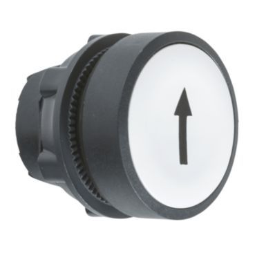 Drucktaster Frontelement XB5, Kunststoff, 22mm, weiß, Pfeil oben, tastend – ZB5AA334