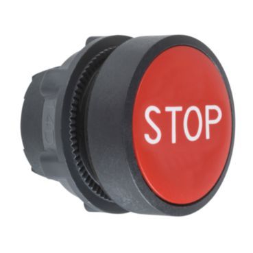 Drucktaster Frontelement XB5, Kunststoff, 22mm, rot, STOP, tastend – ZB5AA434
