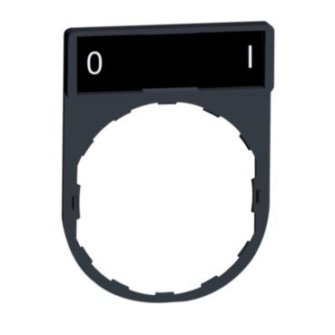 Schildträger 30x40mm, für Ø 22 Geräte, m. Schild O-I – ZBY2178