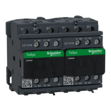 Wendeschützkombination, 3p+1S+1Ö, 7,5kW/400V/AC3, 18A, Spule 230V 50/60Hz – LC2D18P7