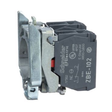 Hilfsschalterblock+Befestigungsflansch, XB4, Metall, 22mm, 30mm, 2Ö, SK – ZB4BZ104