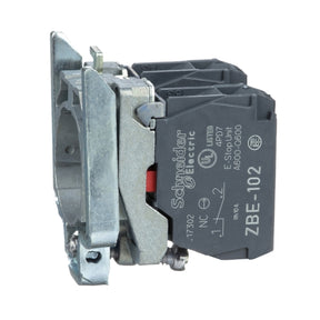 Hilfsschalterblock+Befestigungsflansch, XB4, Metall, 22mm, 30mm, 2Ö, SK – ZB4BZ104