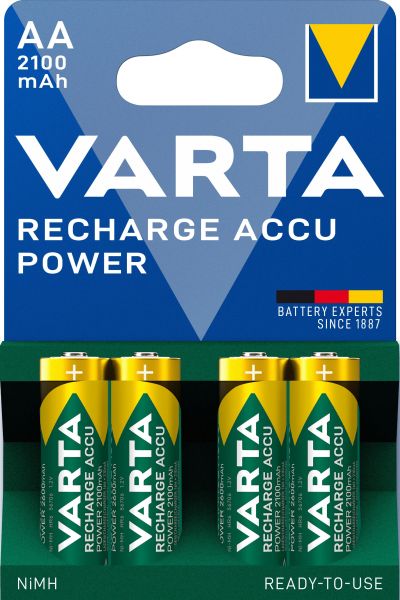 Akku Recharge Power Nickel-Hyd AA HR6 1.2V 2100mAh 1Bli=4Stk – 56706101404