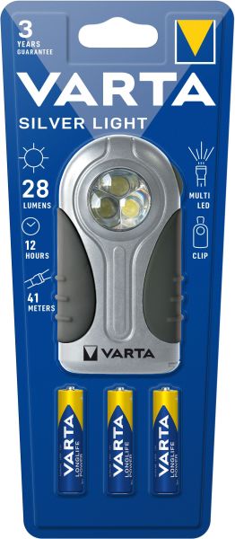 Taschenlampe Silver Light LED LW:41m 28lm 3xAAA sw-si – 16647101421