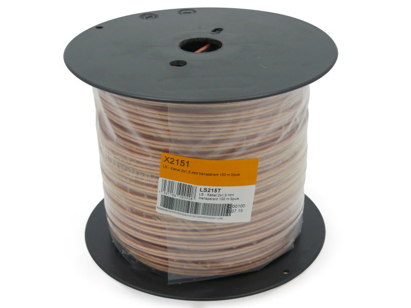 LS - Kabel 2x1.5 mm transparent 100 m Spule – 496011