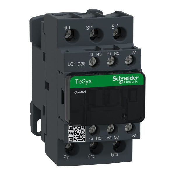 Leistungsschütz, 3p+1S+1Ö, 18,5kW/400V/AC3, 38A, Spule 24V 50/60Hz – LC1D38B7