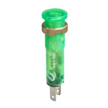 Leuchtmelder, XVL, 8mm, grün, geschützte LED, 24VDC, Flachsteckanschluss – XVLA233