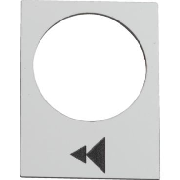 Bezeichnungsschild, 30x40mm, weiß, Heben oder rechts, langsam-schnell – ZB2BY4903