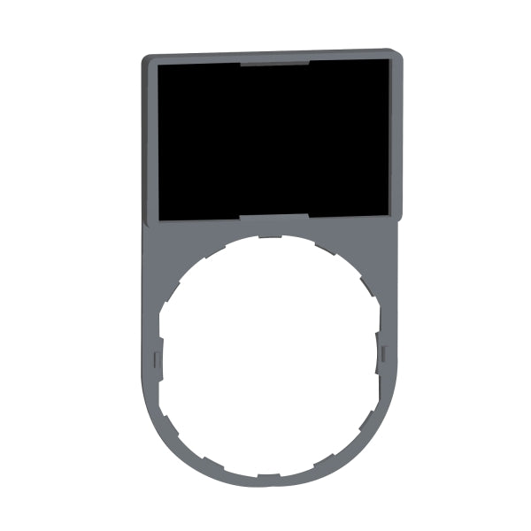 Schildträger 30x50mm m. Leerschild, für Ø 22 Geräte m. rundem Frontelement – ZBY6101