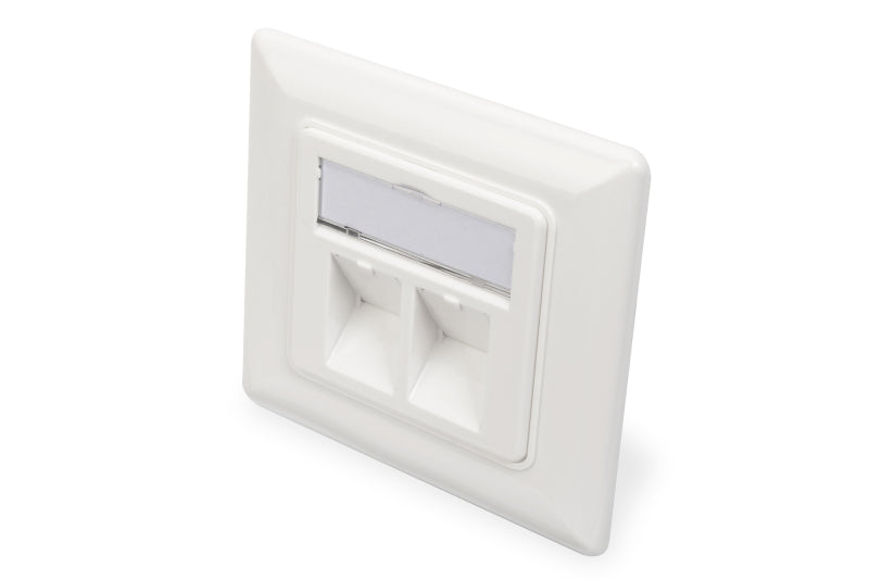 Keystone Datendose 2-Port UP leer, designkompatibel RAL9010 – DN-93801-1