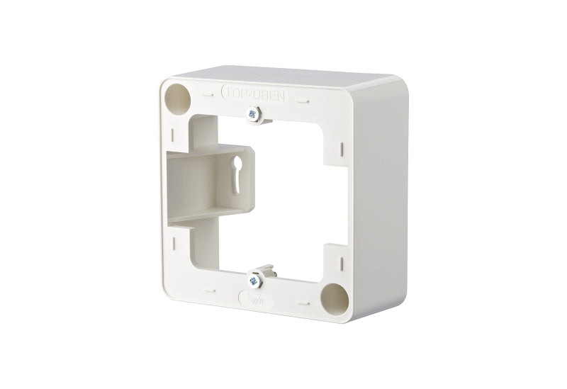 Aufputzrahmen für Datendose 85x85x43mm 1fach RAL9010 – 130829-02-I
