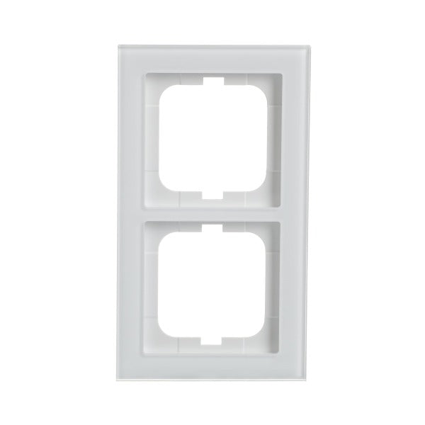 Abdeckrahmen 2-fach weißglas - Busch-axcentpur – 2CKA001754A4438
