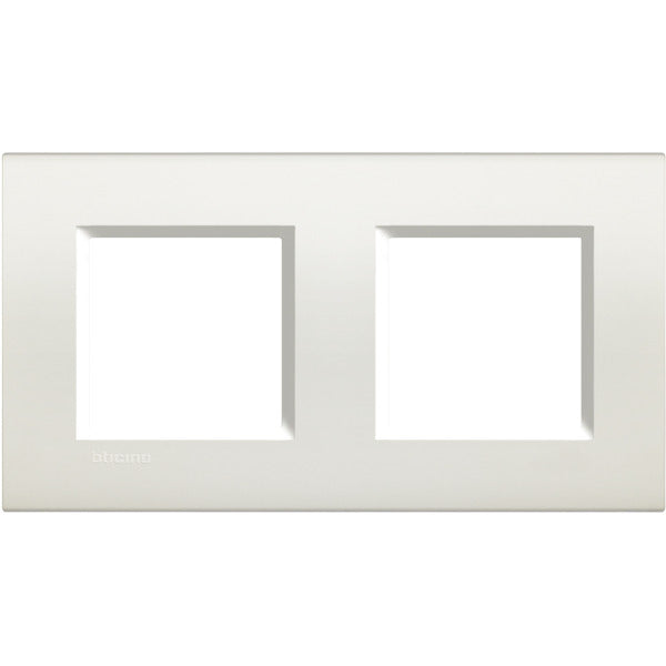 Abdeckrahmen LIVINGLIGHT: 2-fach, 2 + 2 Module, Farbe: Weiß – LNA4802M2BI