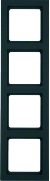 Q.3 Rahmen 4fach schwarz matt, lackiert – 10146095