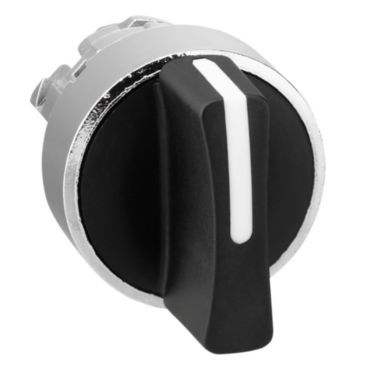 Wahlschalter Frontelement XB4, Metall, 22mm, sw, 3 Stell., Mi/Re rastend – ZB4BD7