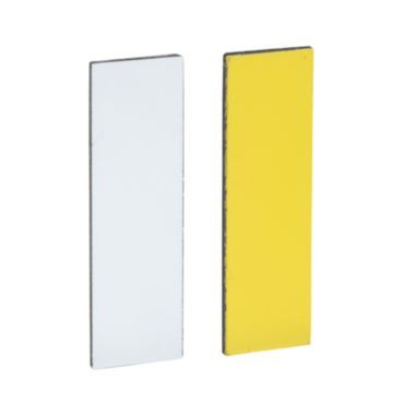 Leerschild 8x27mm, f. Schildträger 30x40mm, weiß+gelb, neutral – ZBY0102