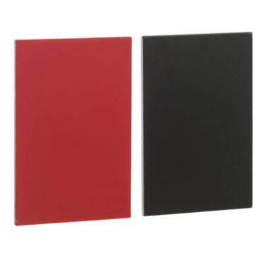 Leerschild 18x27mm, f. Schildträger 30x50mm, schwarz+rot, neutral – ZBY5101