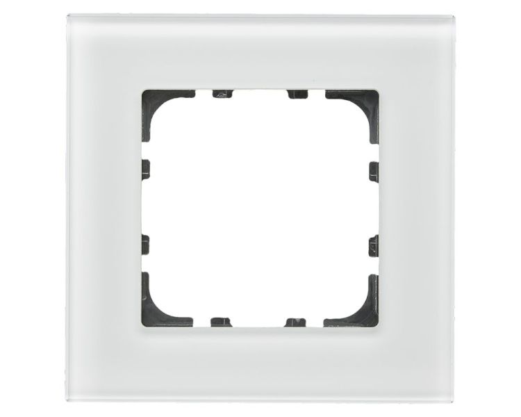 MDT Glasrahmen 1-fach für 55 mm Programme, Weiß – BE-GTR1W.01