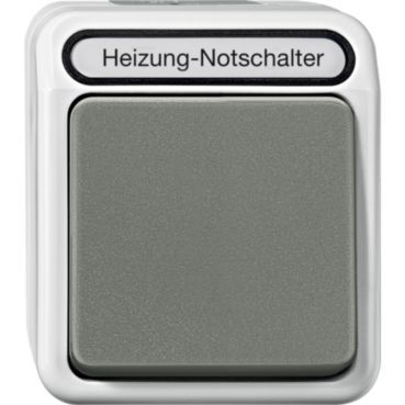 Heizungs-Notschalter,Aus, 2-pol. m. Kontroll-Langfeldleuchte, lichtgrau,AQUASTAR – MEG3449-8029