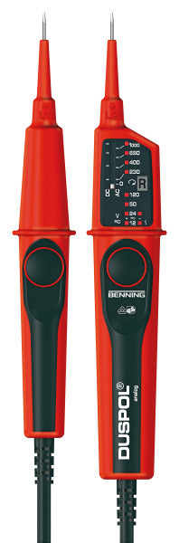 BENNING Spannungsprüfer 12-1000V VDE Cat IV 600V LED Tauchspule Drehfeld Polarität Phase  – 050261