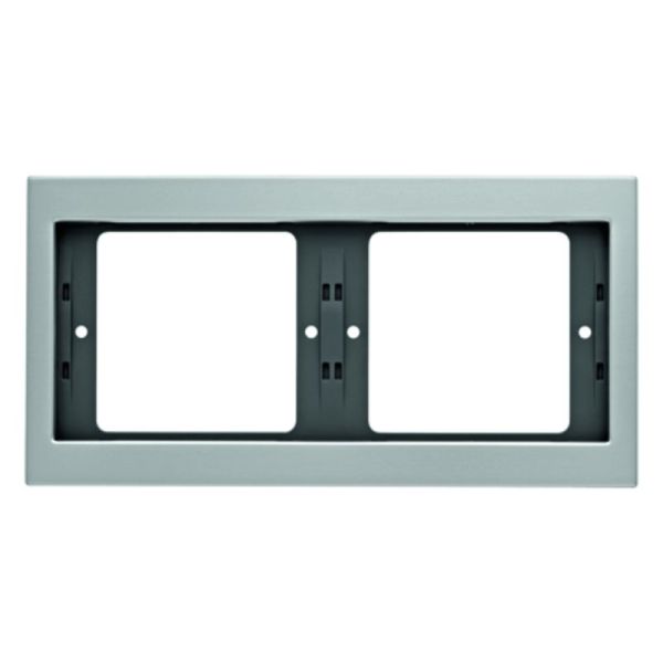 K.5 Rahmen 2fach waagrecht Aluminium – 13637003