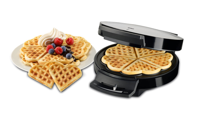 Waffeleisen Herzform 1000W antihaft stufenlos schwarz – 73524212