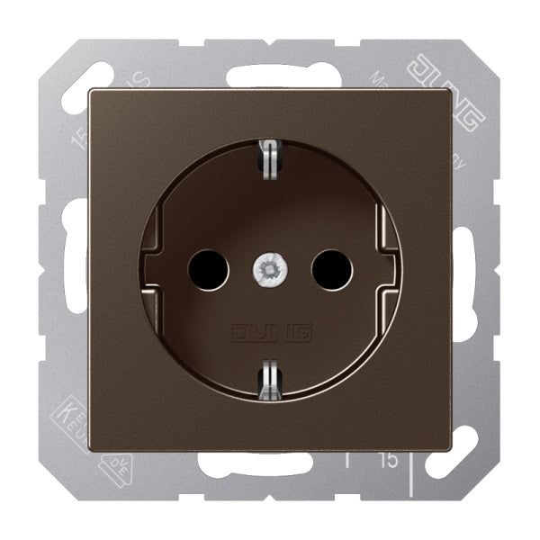 SCHUKOSteckdose, 16 A 250V ~, Serie A, mokka – A1520MO