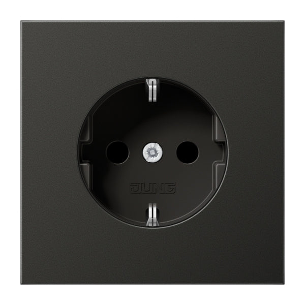 SCHUKOSteckdose, 16 A 250V ~, Aluminium lackiert, Serie LS, anthrazit – AL1520AN