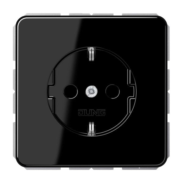 SCHUKOSteckdose, 16 A 250V ~, Duroplast, Serie CD, schwarz – CD1520SW