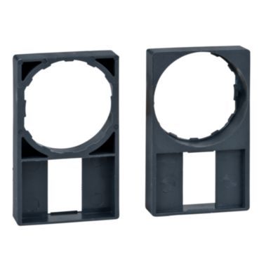 Schildträger 30x50mm o. Schild, für Ø 22 Geräte m. rundem Frontelement – ZBZ35
