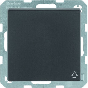BERKER Steckdose SCHUKO mit Klappdeckel u. erh. BS Q.1/Q.3 anthrazit, samt   – 47516086