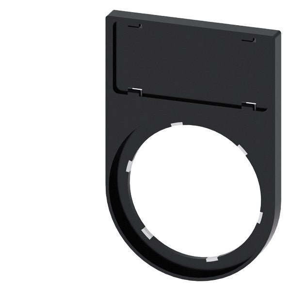 Schildträger, flach, abgerundet, schwarz, für Bezeichnungsschild 12,5x 27mm – 3SU19000AR100AA0