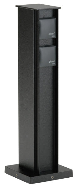Steckdosensäule, 4-fach, Alu, schwarz – 662106