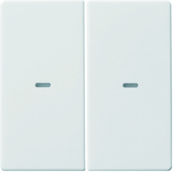 KNX Q.x Abdeckung 2fach mit klarer Linse polarweiß samt – 80960329