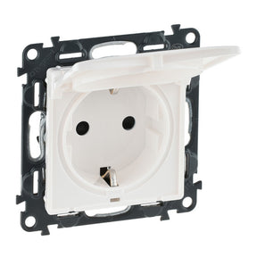 LEGRAND Valena Life Schutzkontaktsteckdose Klapp deckel. EBS Farbe: Ultraweiß   – 753117