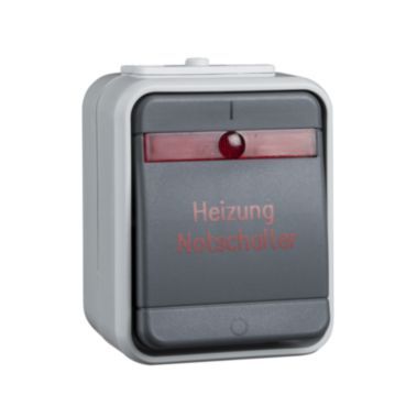 Heizungsnotschalter 2-polig 10A AquaTop Steckklemme licht/basaltgrau – 441229