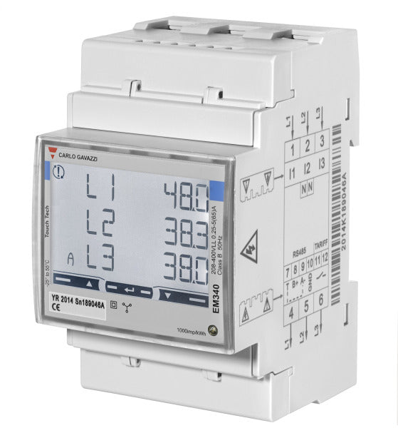 Energiezähler, geeicht, ModBus – EM340DINAV23XS1PFB